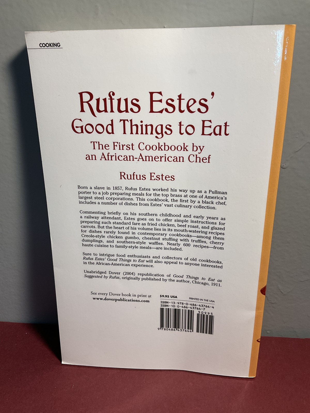 Rufus Estes‘ Good Things to Eat First African-American Chef Cookbook Dover 2004