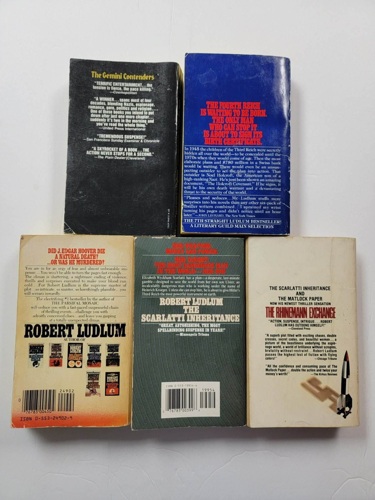 ROBERT LUDLUM~ Book Lot of 5 Paperbacks VINTAGE See Description For Titles