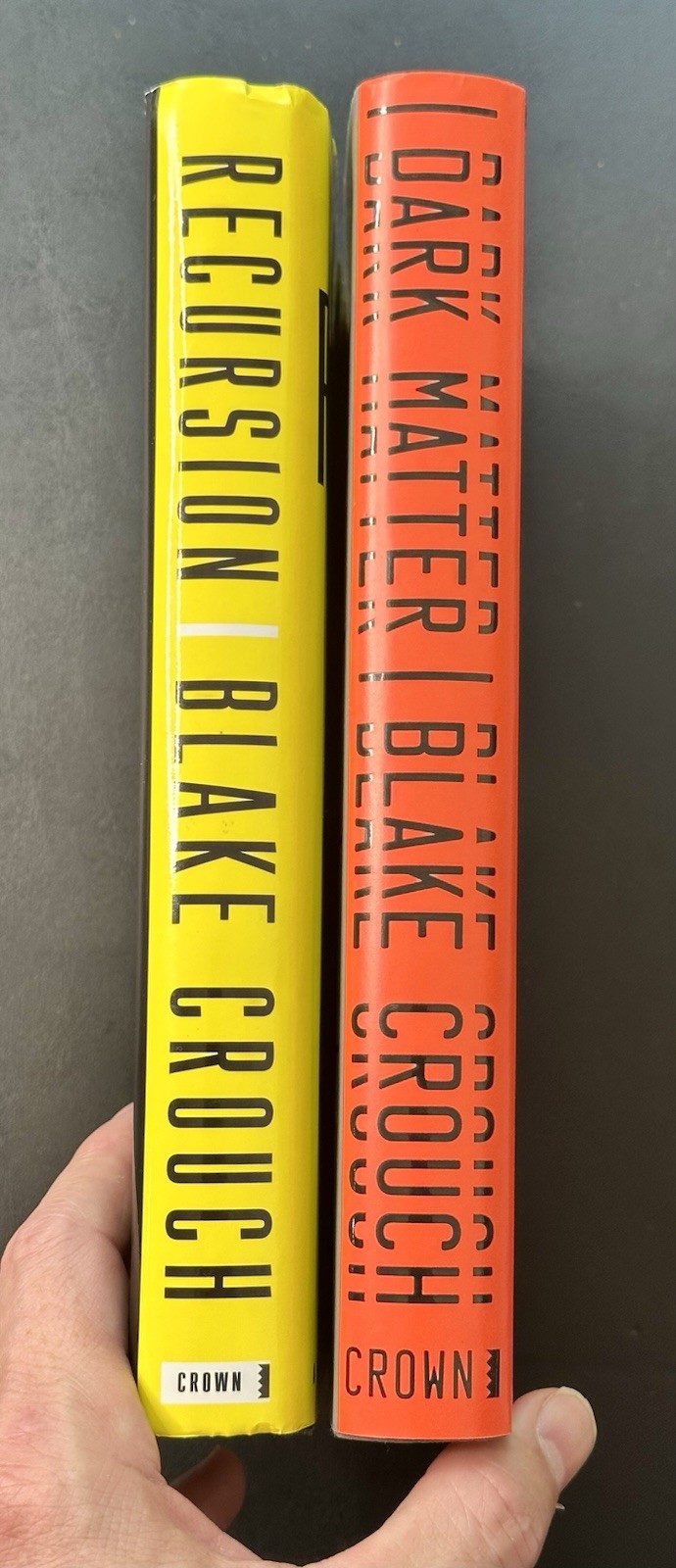 Dark Matter & Recursion by Blake Crouch ~ 1st Printing / Edition. Hardcover Lot