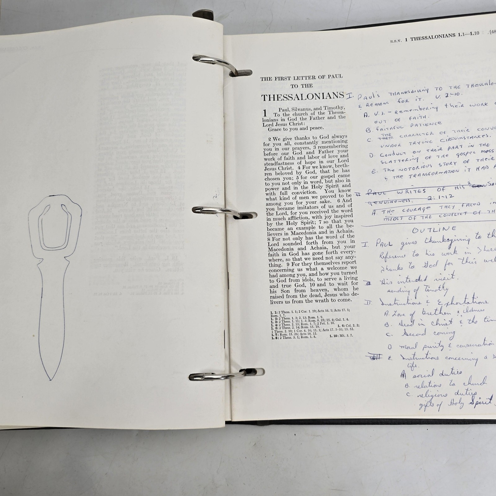 The New Covenant New Testament RSV Wide Margin 3 Ring Binder 1962 Looseleaf