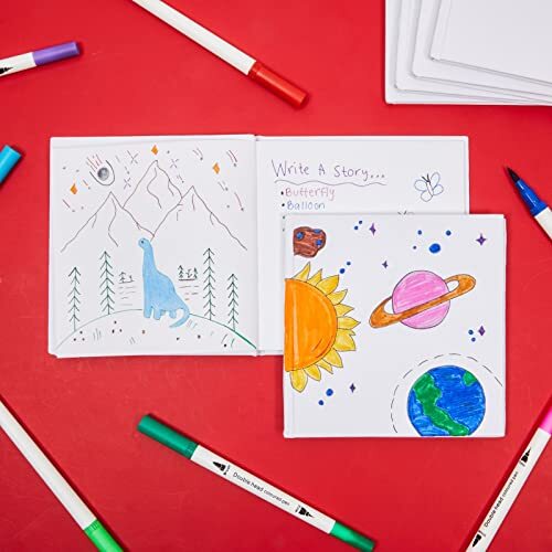 6 Pack Hardcover Books for Kids to Write Stories 36 Pages, 5 x 5 In