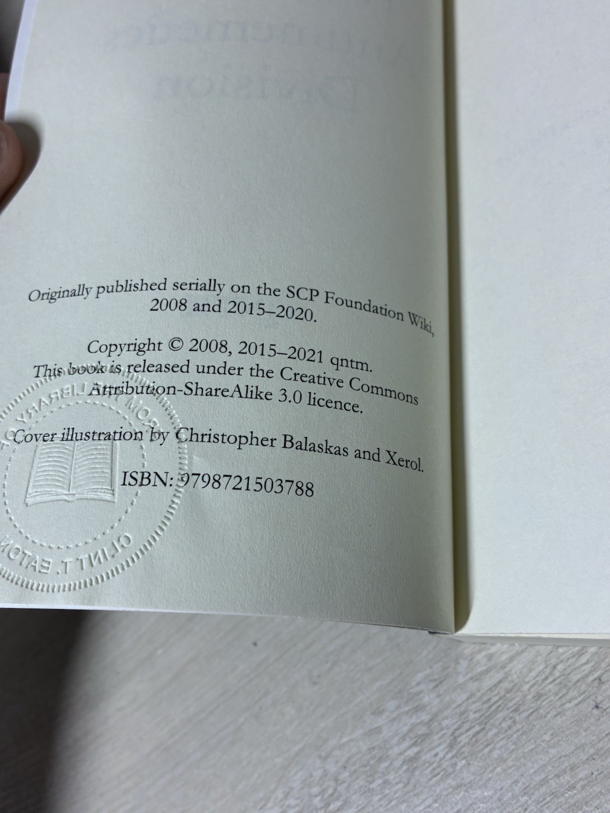 There Is No Antimemetics Division by Qntm 1st Ed PB Sci-Fi Horror Rare OOP 2021