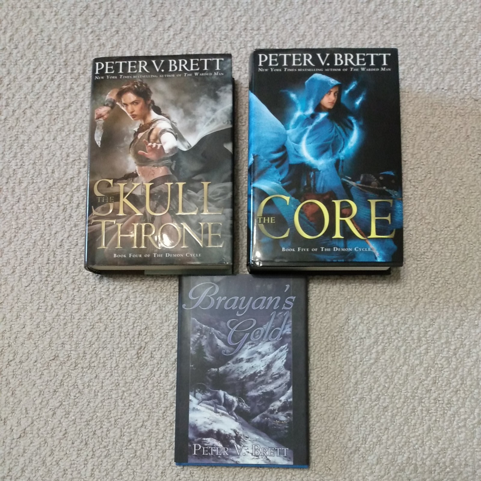 The Demon Cycle Books by Peter Brett. 3 paperback , 3 First Ed. Hardcover.