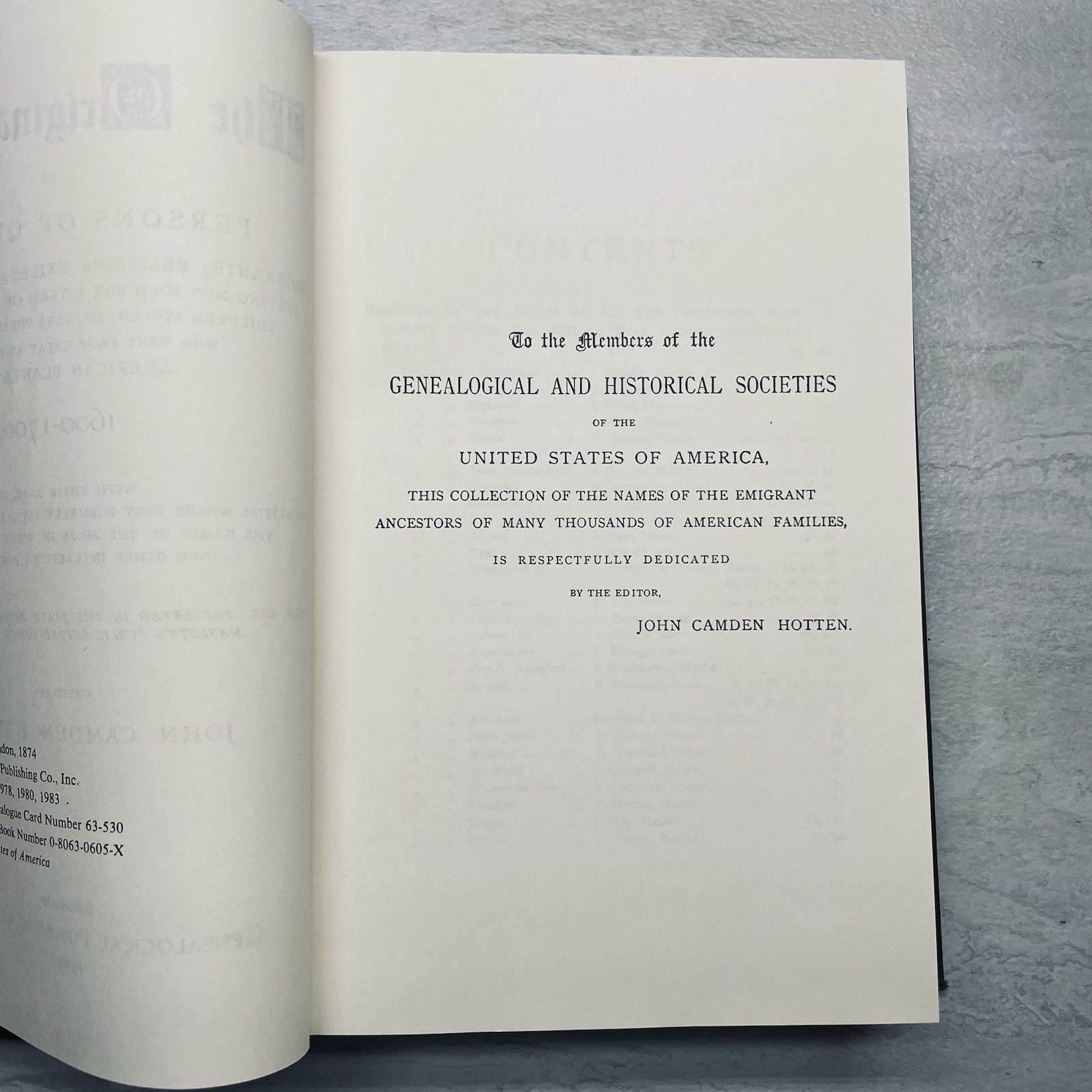 Original List of Persons of Quality 1600-1700 – Hotten – Genealogy Emigrants