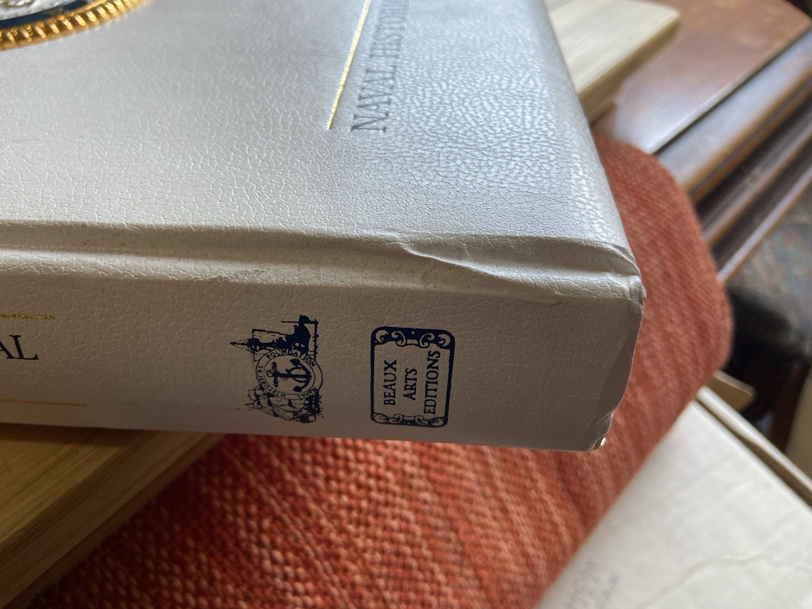 The Navy by Naval Historical Foundation Book Faux Leather Naval Insignia 14×10
