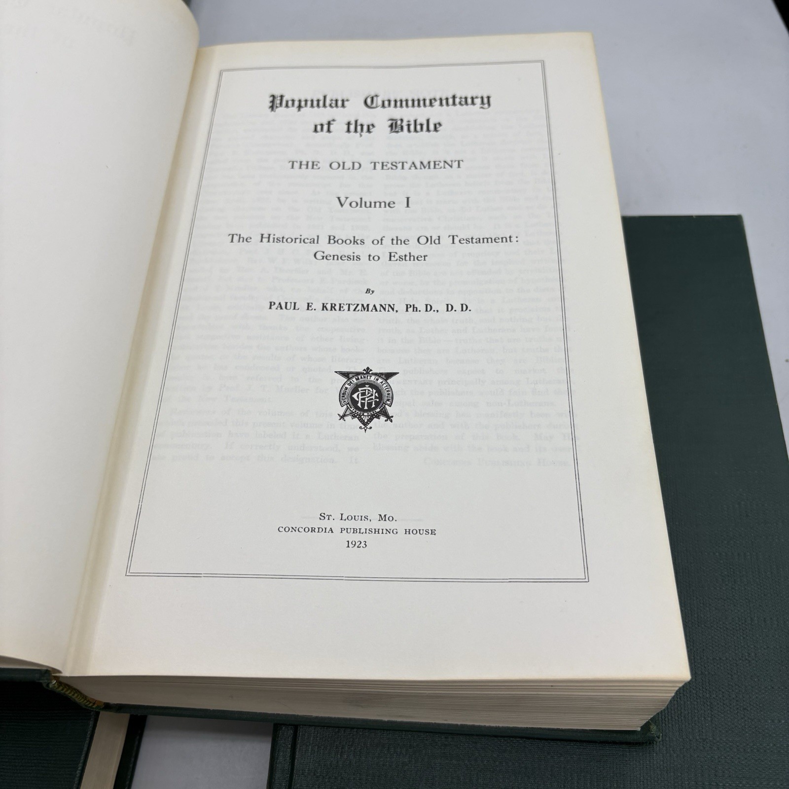 Popular Commentary of the Bible Kretzmann 1920s Hardcover 4 Volume Set OT NT