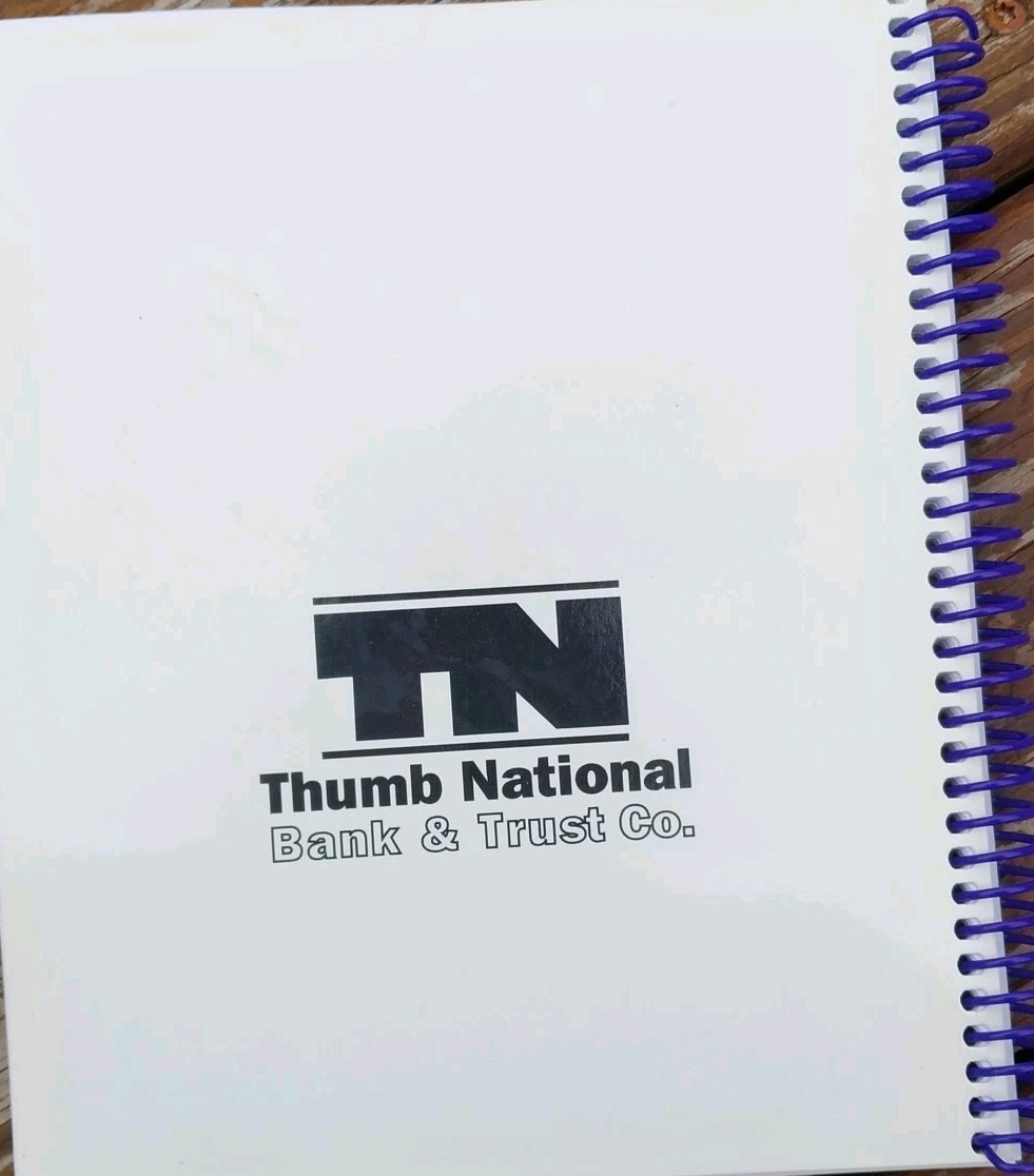 Recipes Thumb National Bank Michigan MI Volume II Cookbook 104 Pages