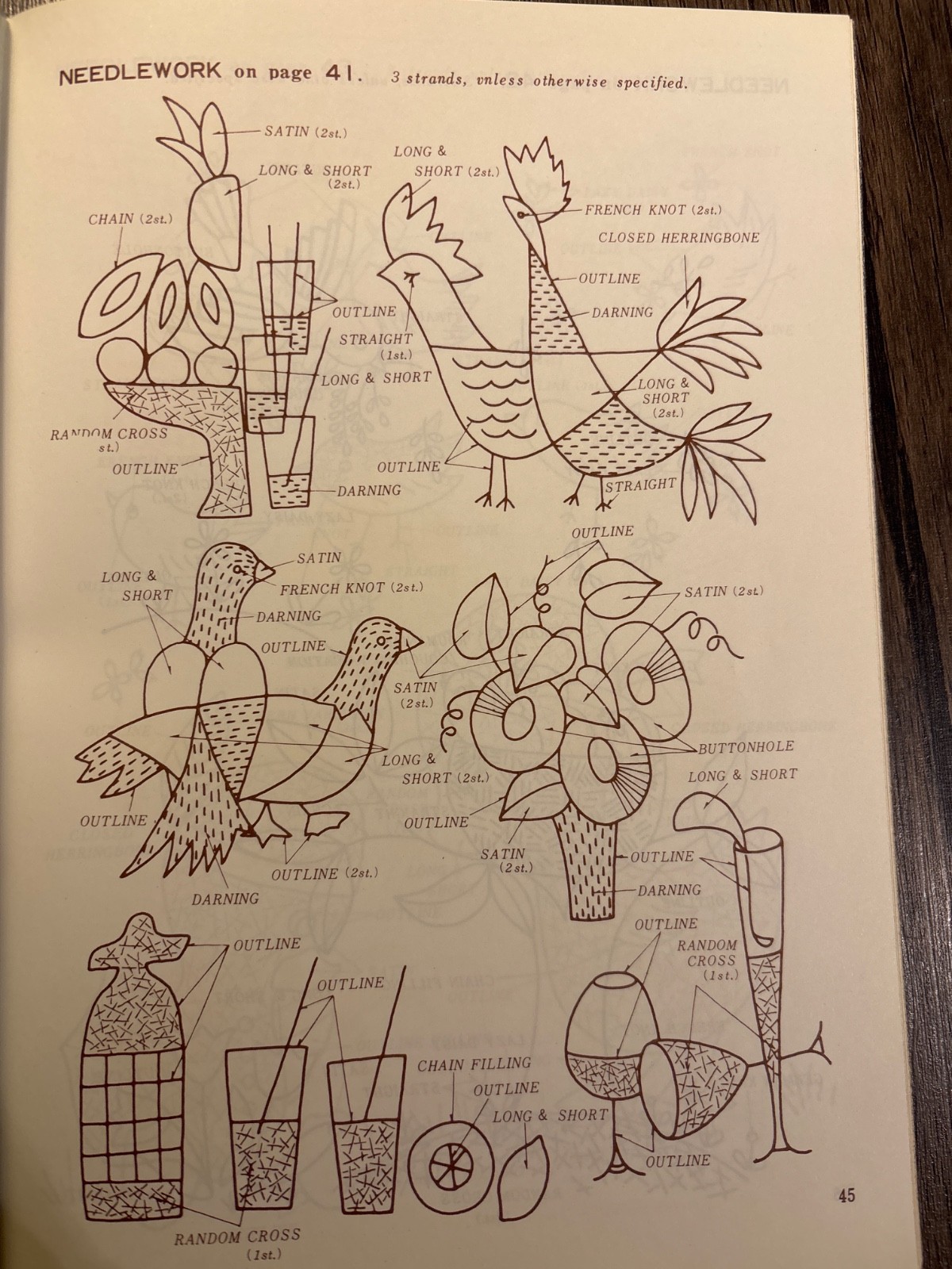 Vintage Easy Embroidery Ondori Paperback 84 Pages 1971