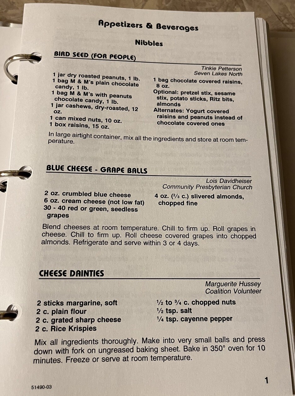 Cooking With The Coalition Cookbook Southern Pines, NC 2003 Moore County