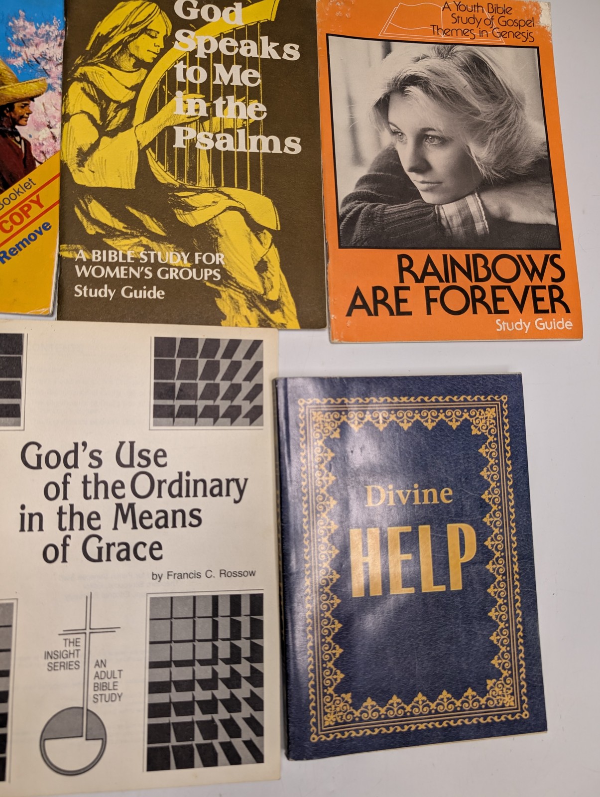 x9 LOT Vtg Christian Bible Study Books God Speaks Psalms Jesus Miracles Divine