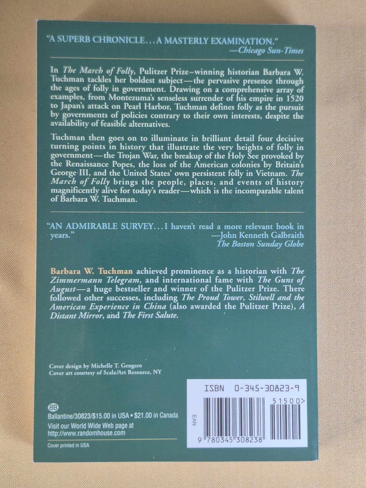 7 Books – NO CREASES – Barbara Tuchman – History – Ballantine Trade Paperbacks