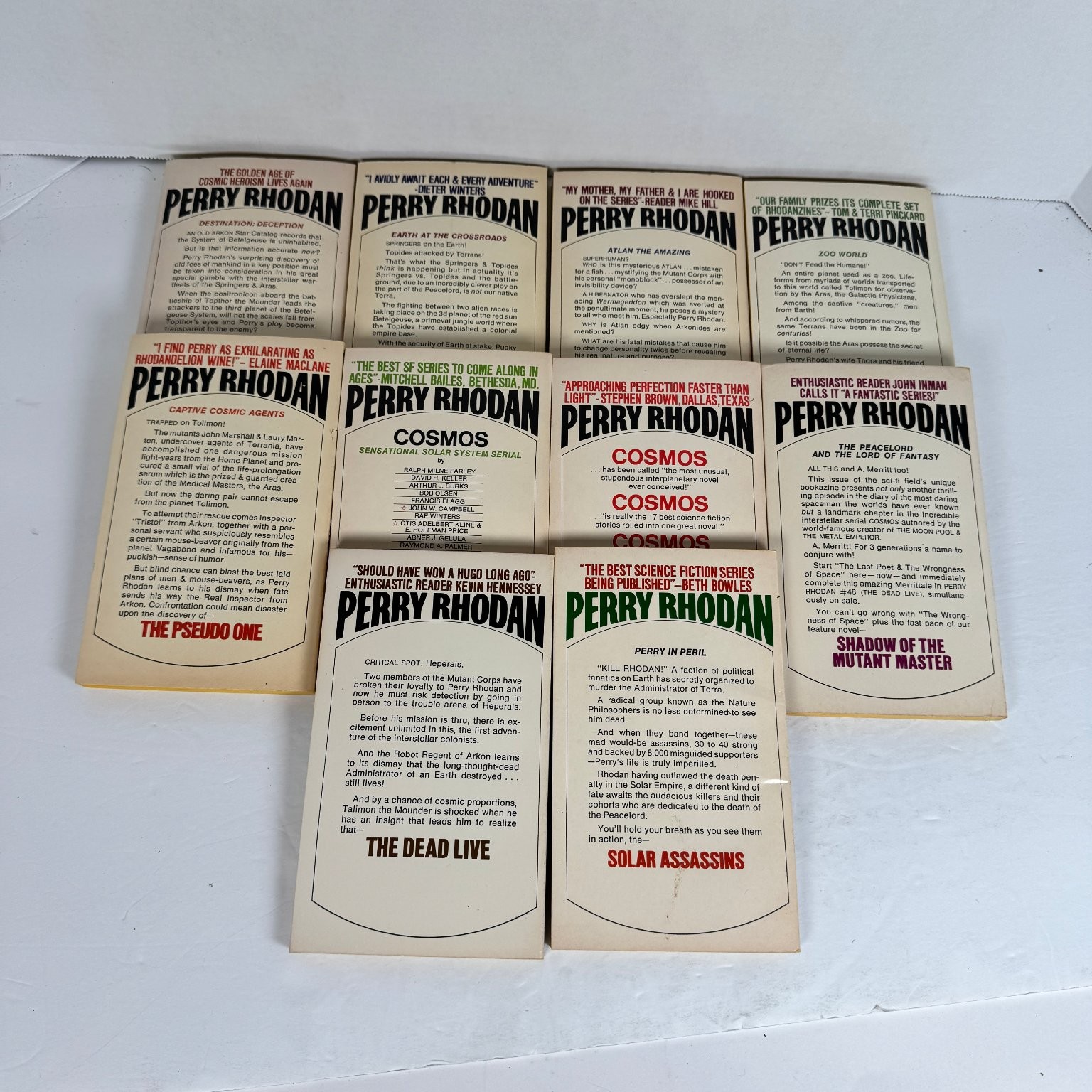 Perry Rhodan Books 40-49 Lot Ace First Printing 1974 Sci-Fi Space Opera Vintage
