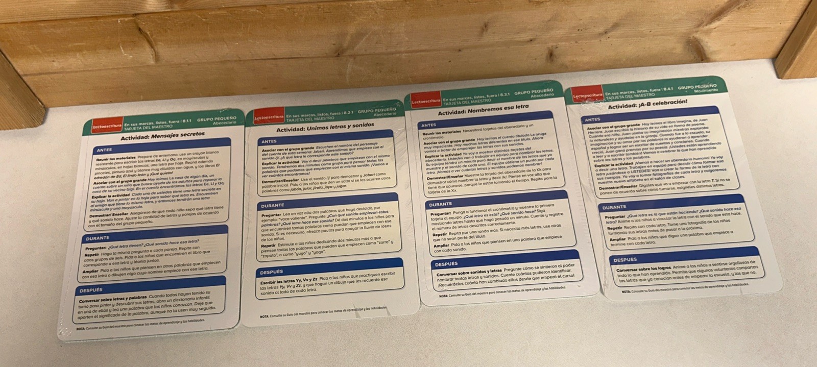 Scholastic Pre K On My Way Espanol Spanish English Learning Aids Vocabulary Card