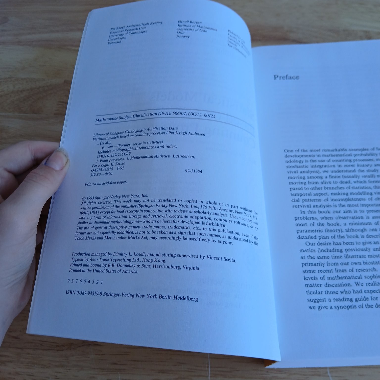 Statistical Models Based on Counting Processes Andersen Borgan Gill Keiding 1993