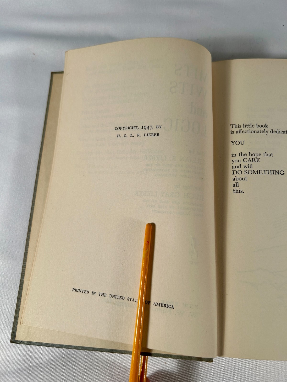 MITS WITS and LOGIC – LILLIAN R. LIEBER 1947