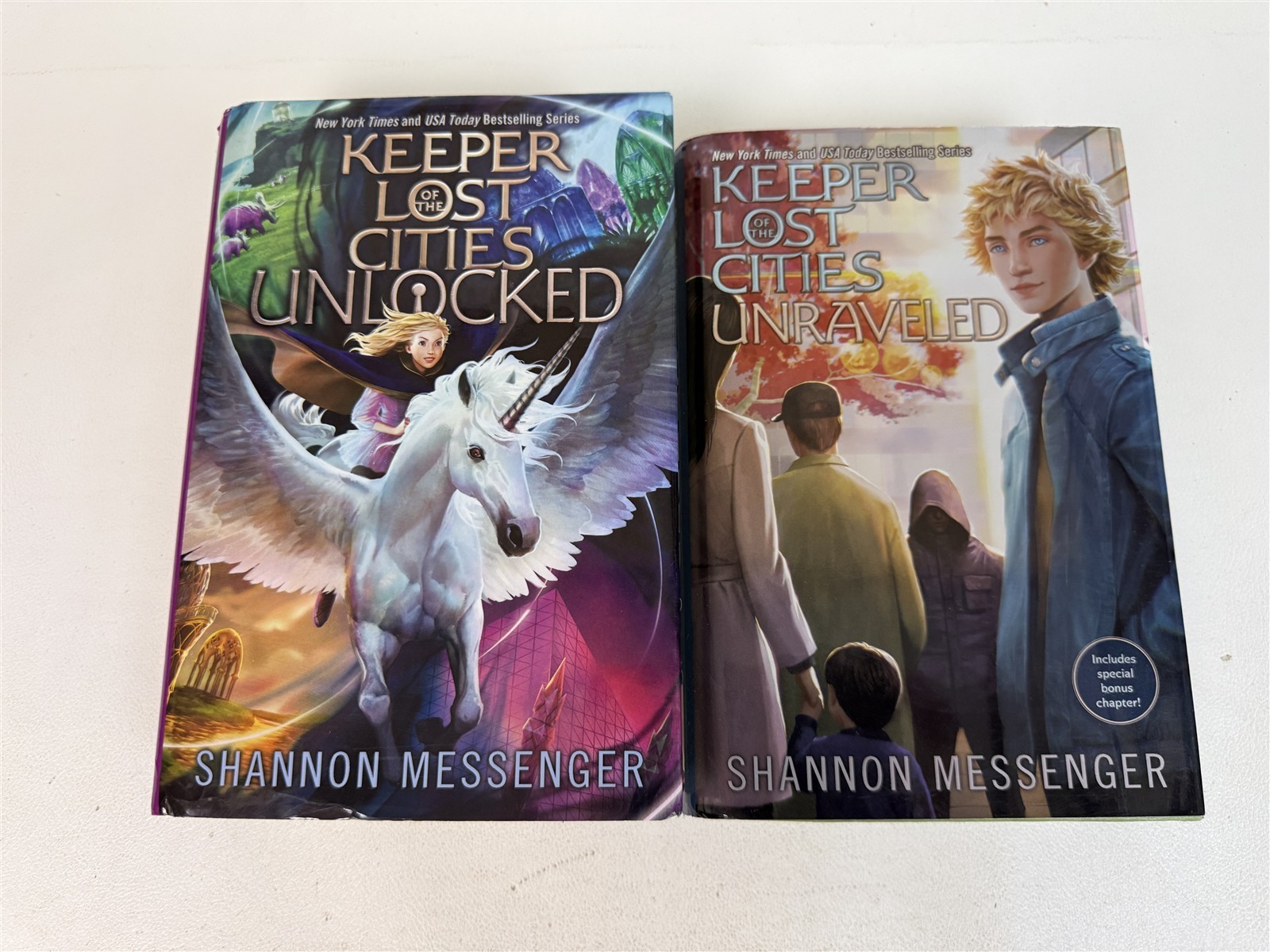 Shannon Messenger Lot 2 Keeper of the Lost Cities 8.5 Unlocked & 9.5 Unraveled
