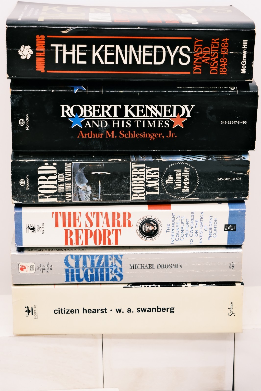 John F Kennedy RFK Hearst Hughes Clinton Ford History Politics Bio lot of 6