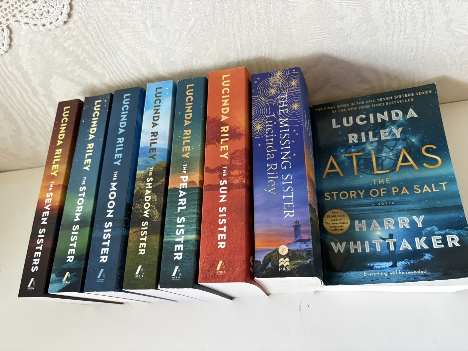 Eight (8) LUCINDA RILEY trade paperbacks in The Seven Sisters Series