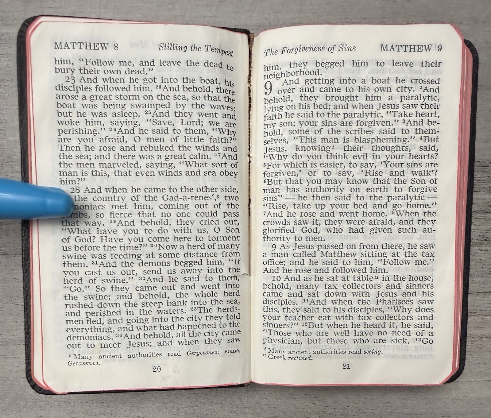 VTG Thinline 1946 Pocket New Testament RSV Black Leather 691X Nelson ~ 4.9″ x 3″