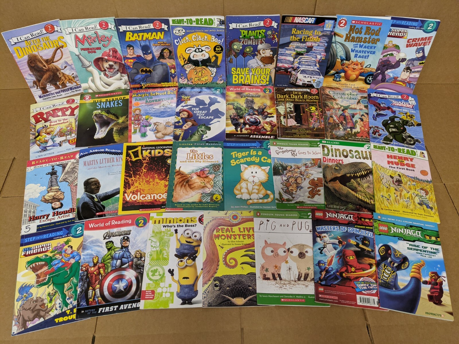 Lot of 10 Level 2 BOOKS FOR BOYS~RL~Ready to-I Can Step into Learn Read – RANDOM