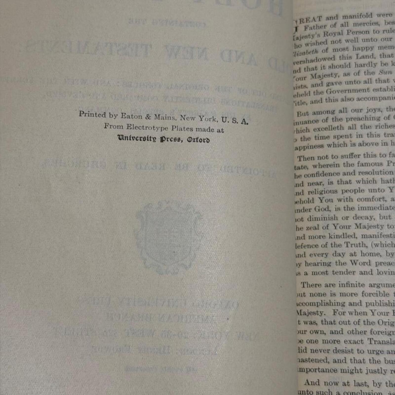 Antique 1897 The Oxford Self-Pronouncing Bible S.S. Teaching Edition