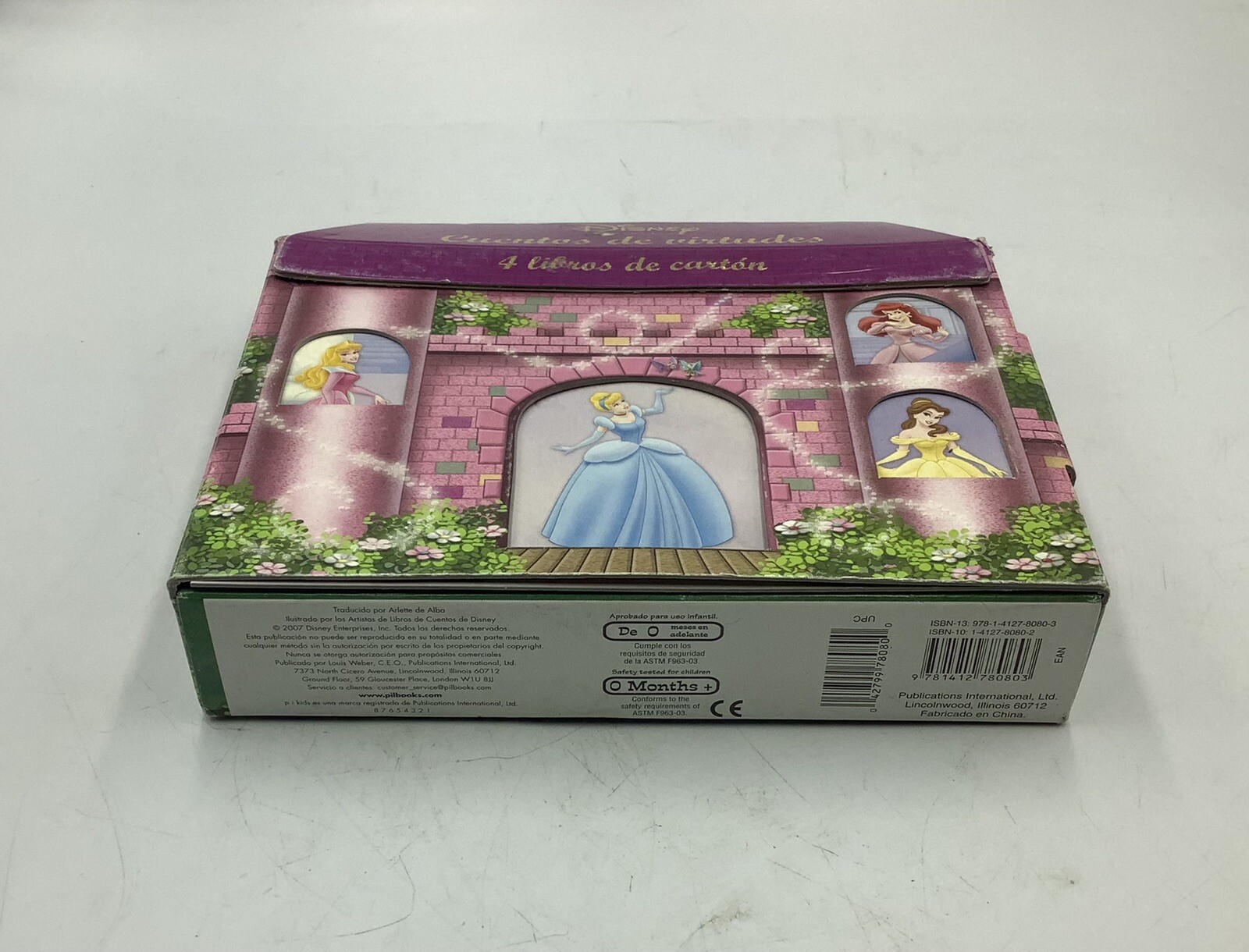 Disney Priness Cuentos de virtudes 4 libros de cartón (Spanish)