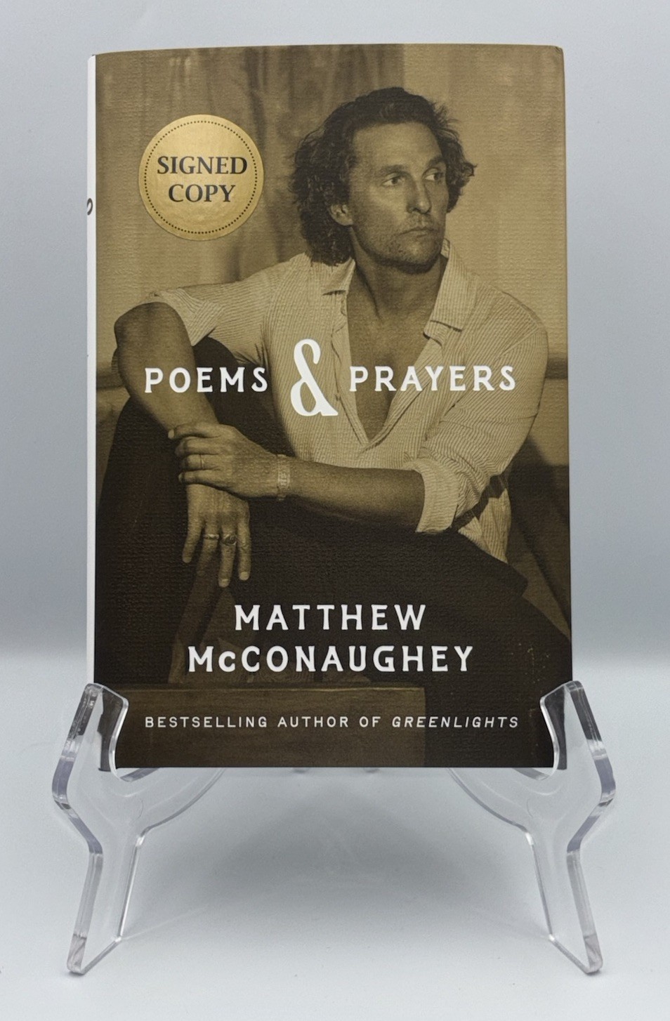 MATTHEW MCCONAUGHEY SIGNED BOOK POEMS PRAYERS 1ST EDITION 1ST PRINT AUTOGRAPH #3