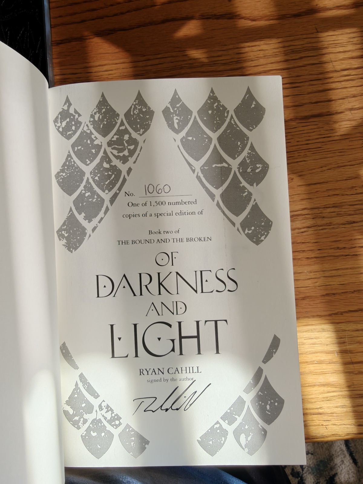 Broken Binding Of Blood and Fire & The Fall by Ryan Cahill (signed/numbered)