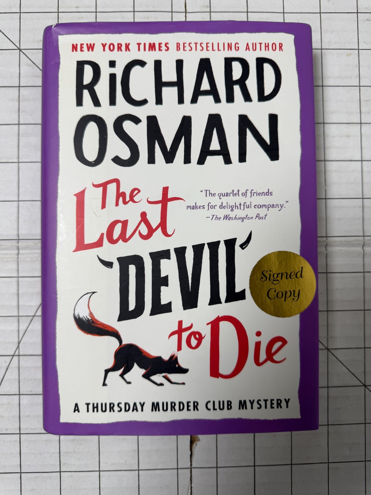 Last Devil to Die : A Thursday Murder Club Mystery by Richard Osman SIGNED HC/DJ