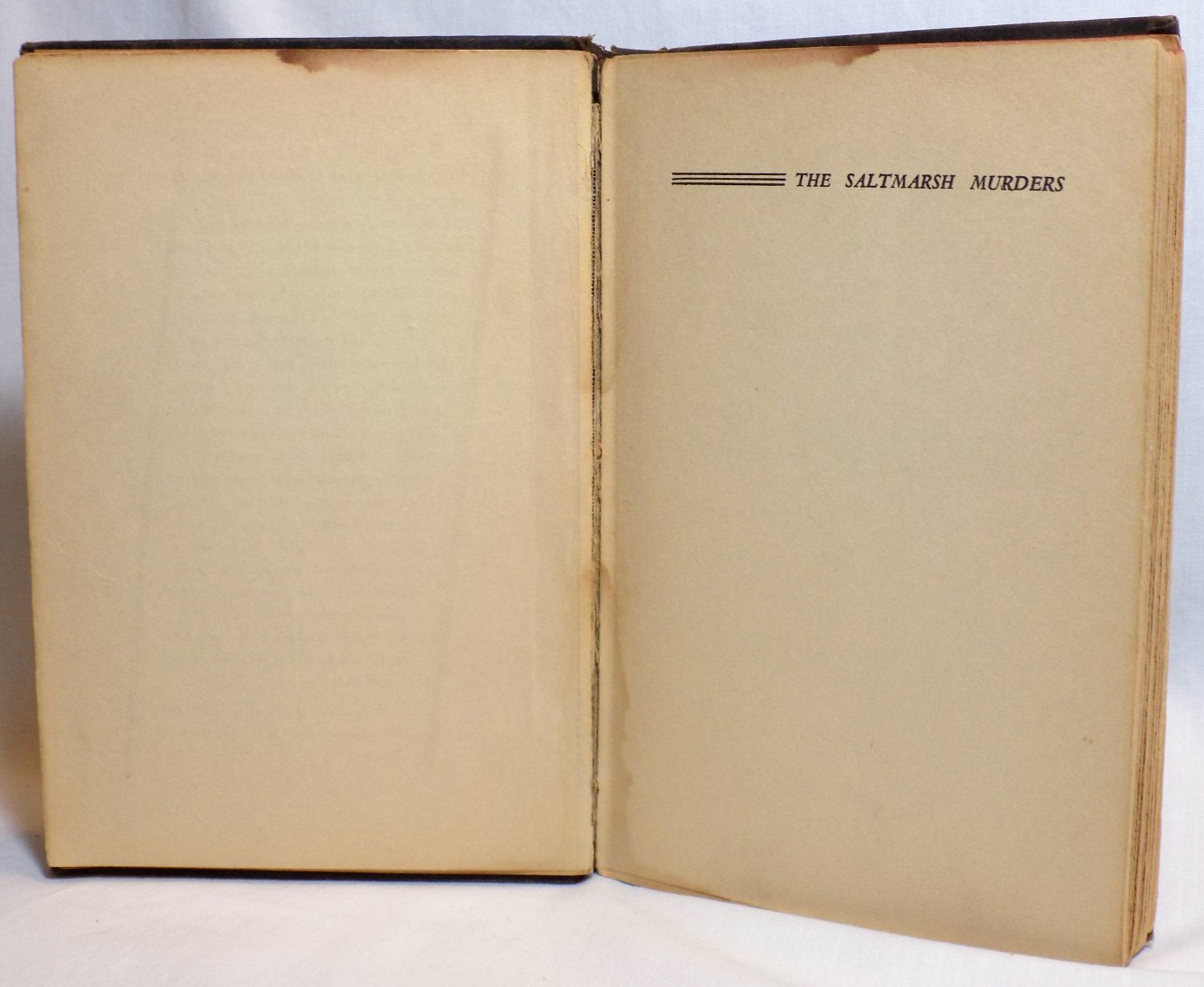 The Saltmarsh Murders by Gladys Mitchell, 1933 1st HC, Mrs. Bradley Mystery
