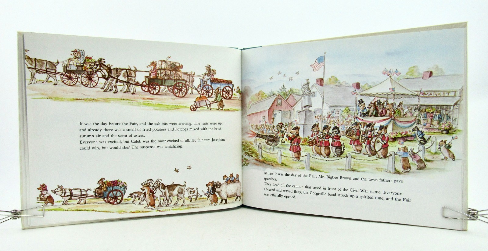 CORGIVILLE FAIR Tasha Tudor 1971 3rd Printing Signed HBDJ Near Fine