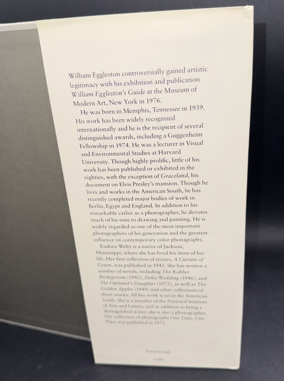 William Eggleston’s „The Democratic Forest“ (1st Ed. HC; intro by Eudora Welty)