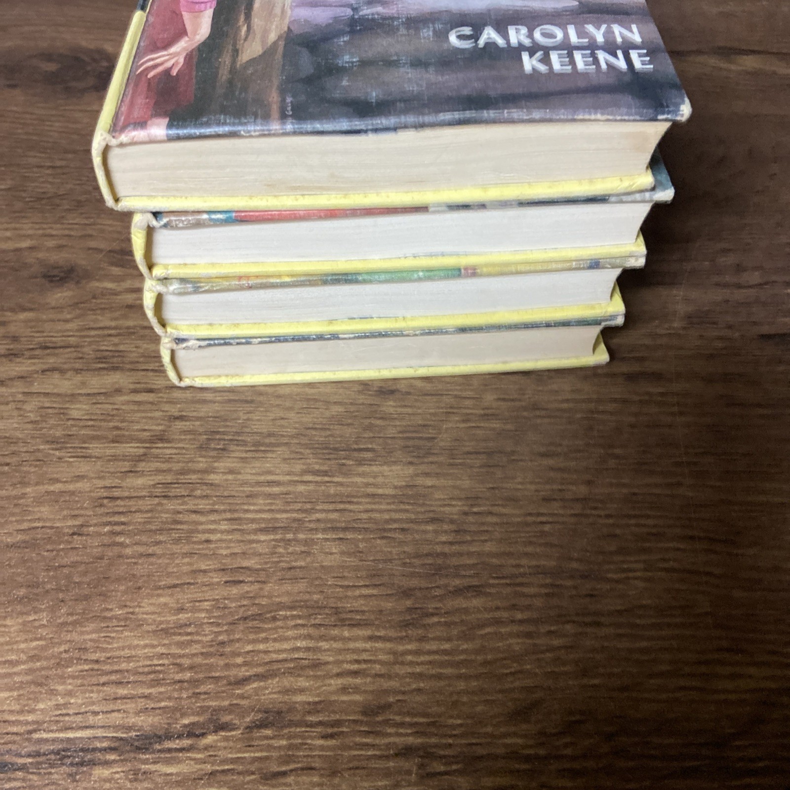 Lot of 4 Nancy Drew Mystery Carolyn Keene Matte HC Blue End Pages VG