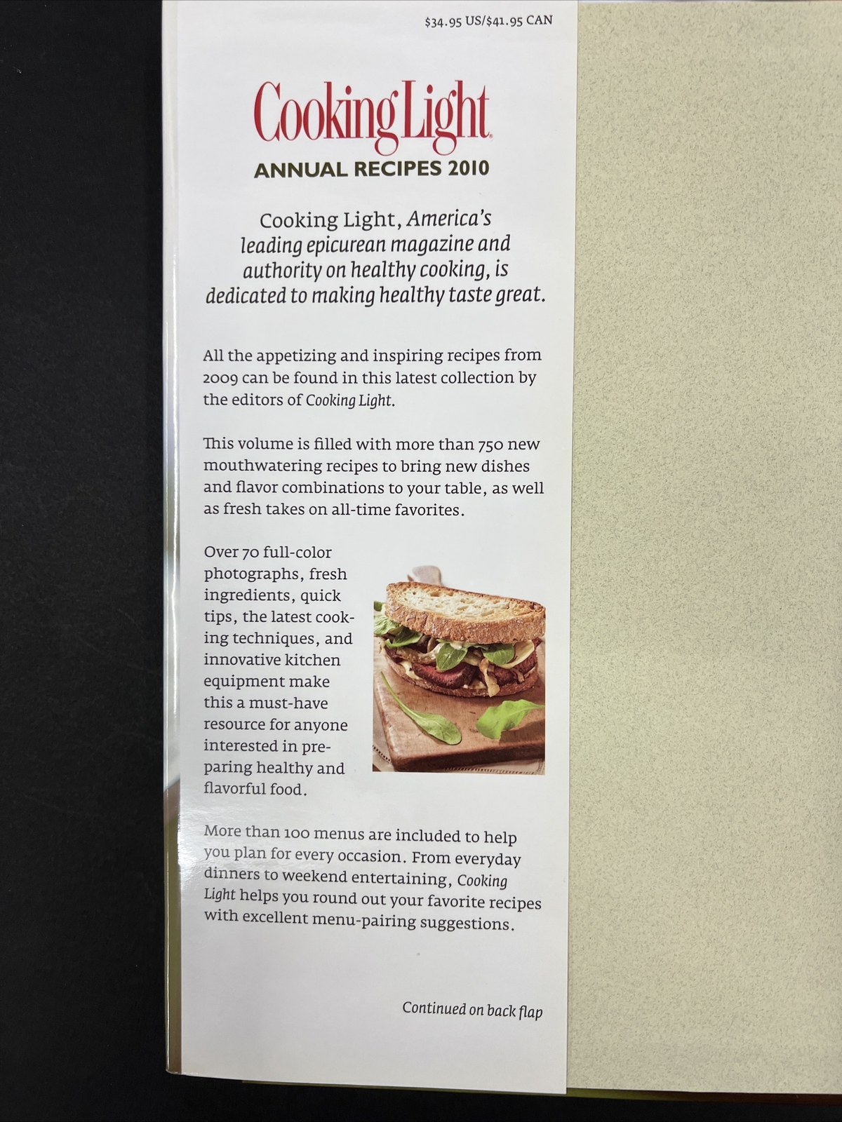 Cooking Light Annual Recipes 2010 A Year’s Worth of Cooking Cookbook