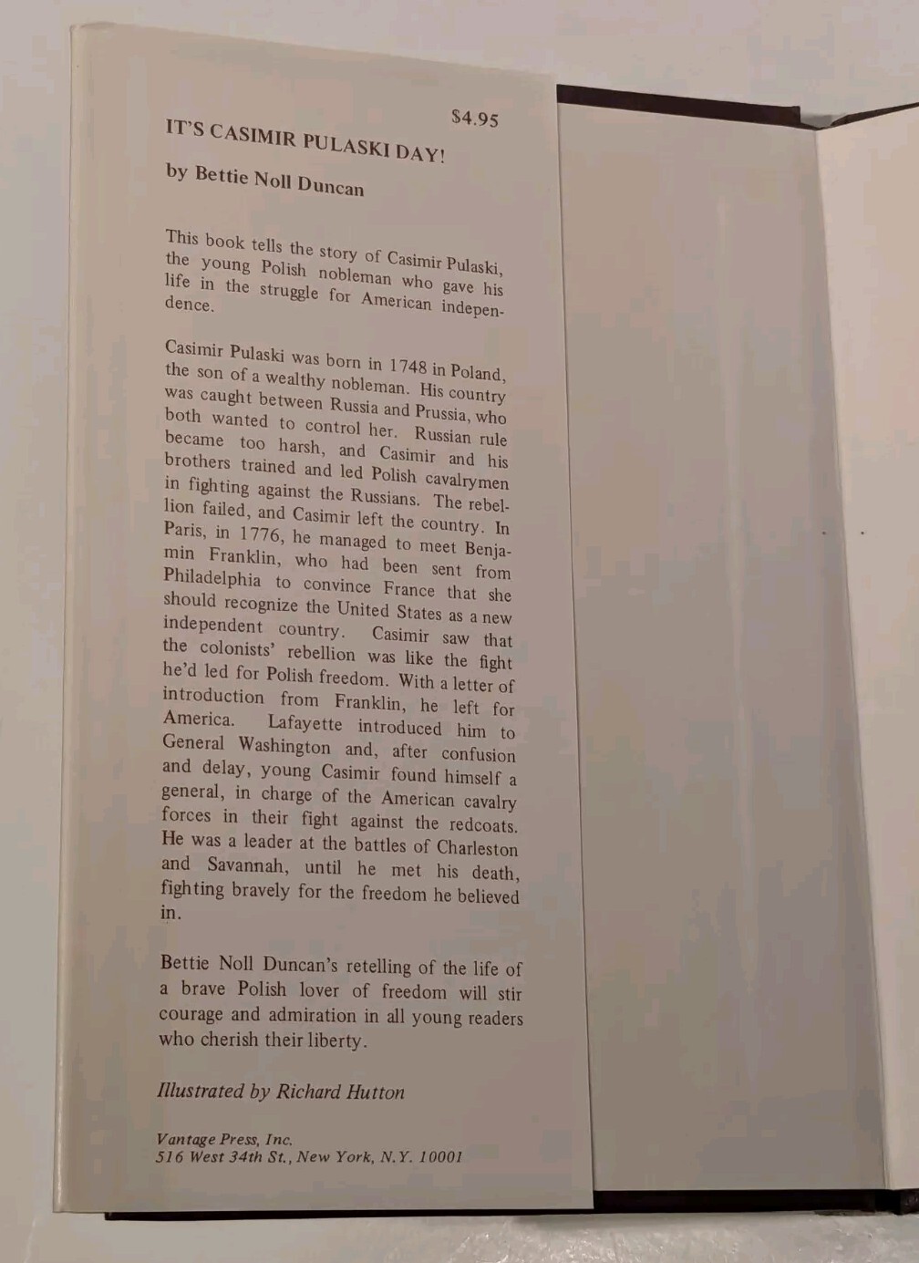 It’s Casimir Pulaski Day – Bettie Noll Duncan SIGNED 1979 Hardcover 1st Edition