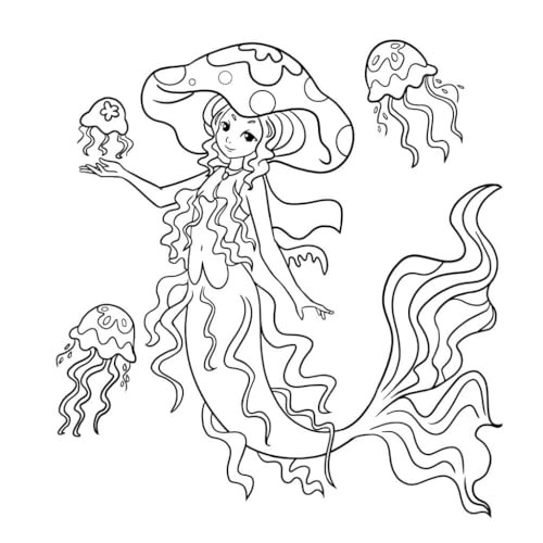 Mermaid Coloring Book: For Kids Ages 4-8, 9-12 (Young Dreamers Press Kids