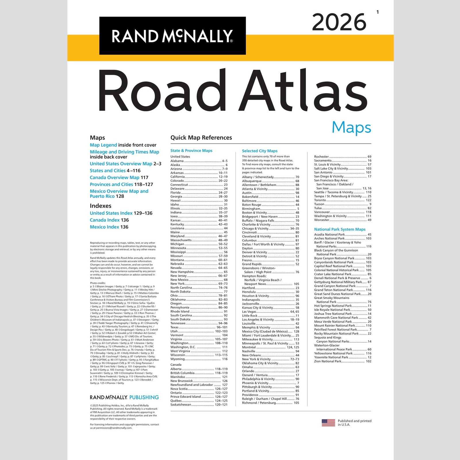Rand McNally 2026 Road Atlas: United States, Canada, Mexico (Rand McNally…