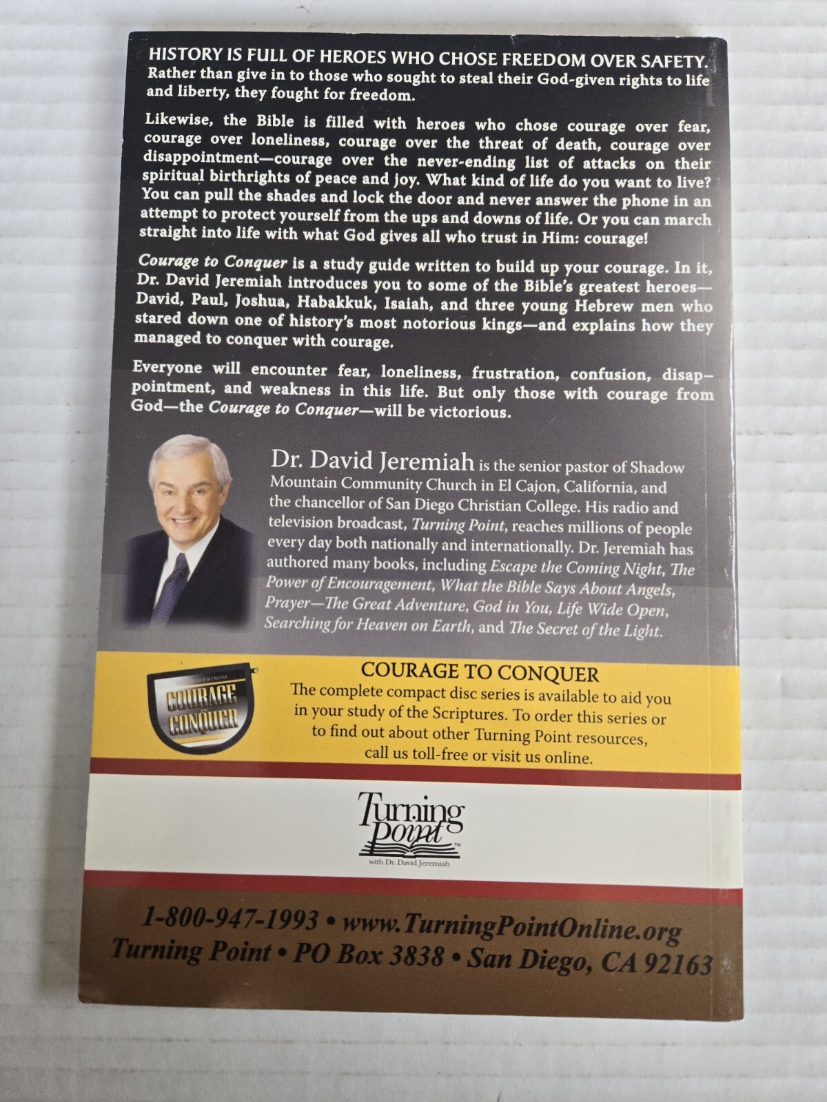 Courage To Conquer Study Guide & 2 Journals by David Jeremiah~Heros of the Bible