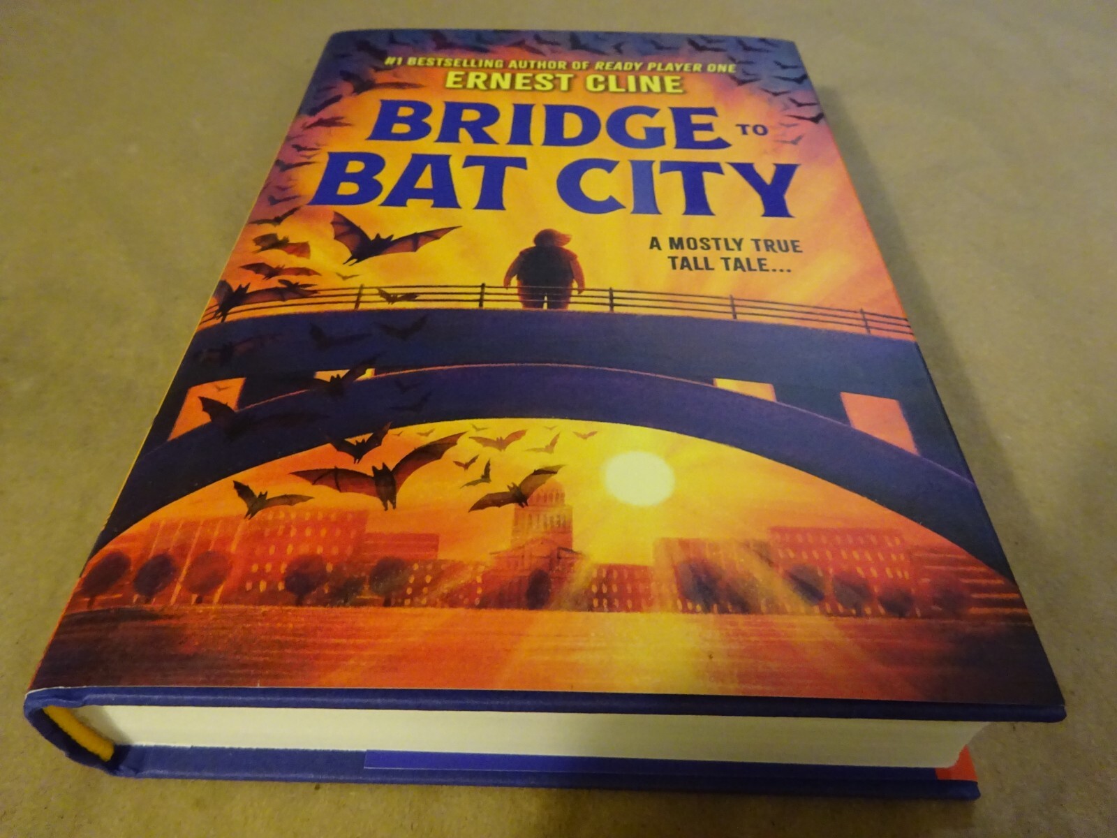 Signed Ernest Cline Autographed Bridge To Bat City Hardcover Book