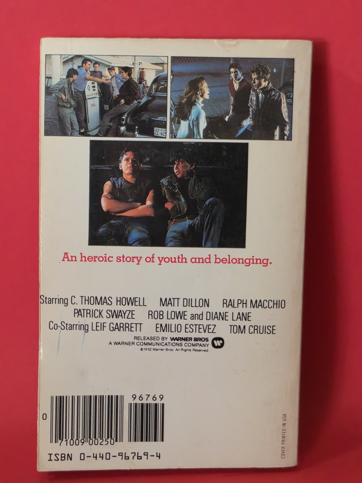Nice Copy – The Outsiders S.E Hinton Movie Tie-In 1982 Laurel Leaf PB – Coppola