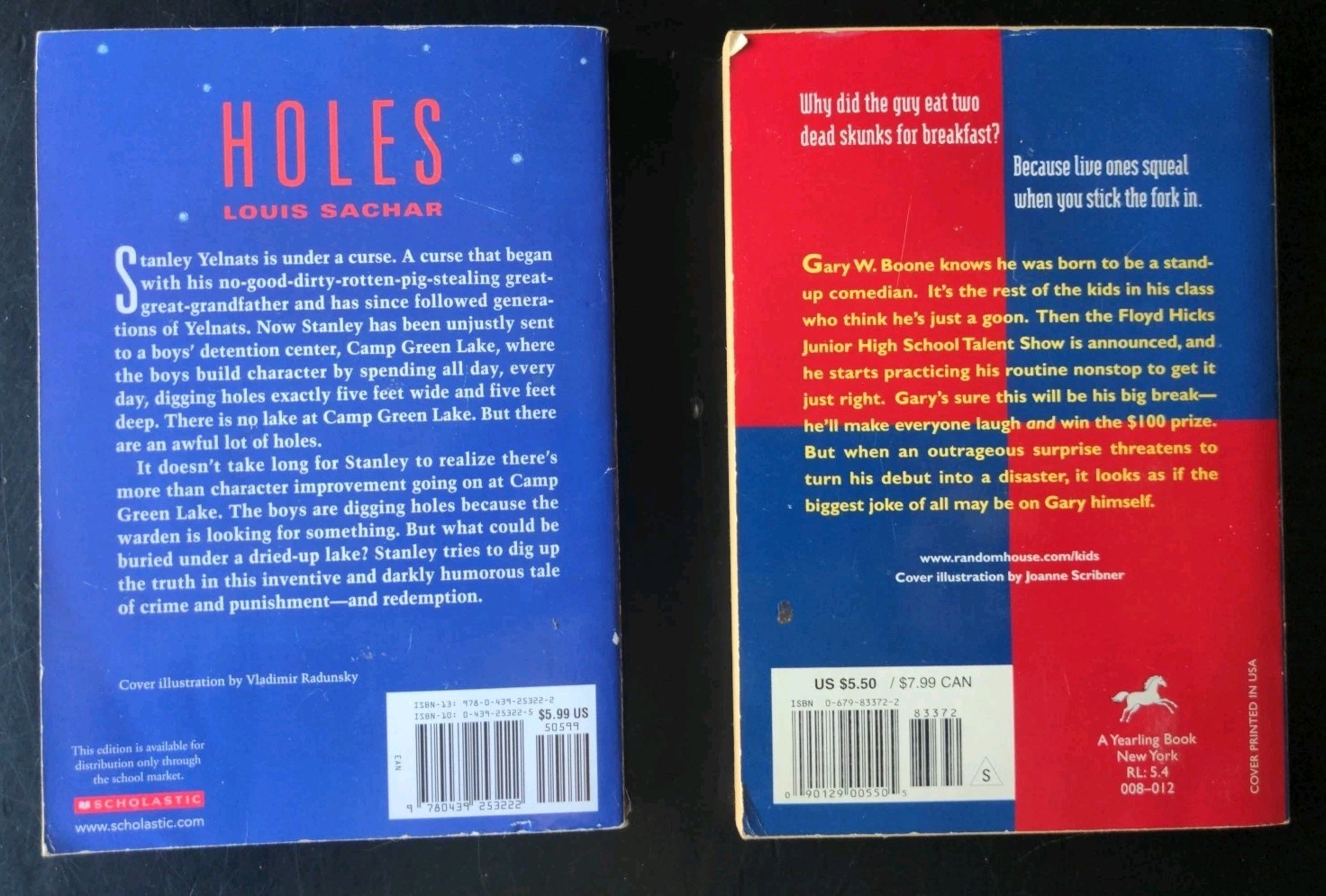 Lot of 6 Louis Sachar PBs- Holes, Wayside School, Bathroom, Jokes