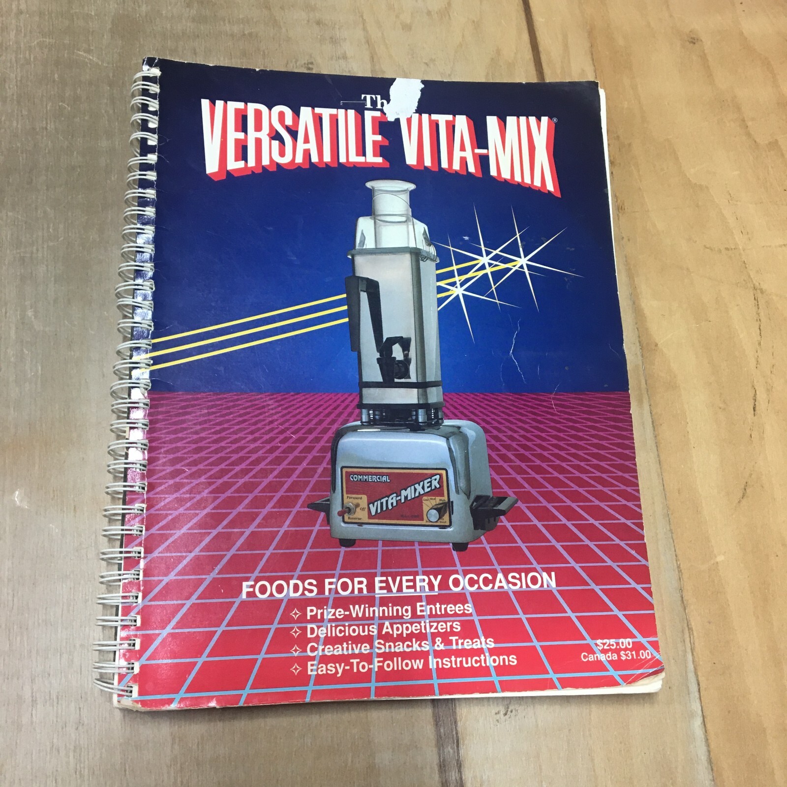 Versatile Vita-Mix Recipe Book Foods For Every Occasion 1990 Spiral FREE SHIP!
