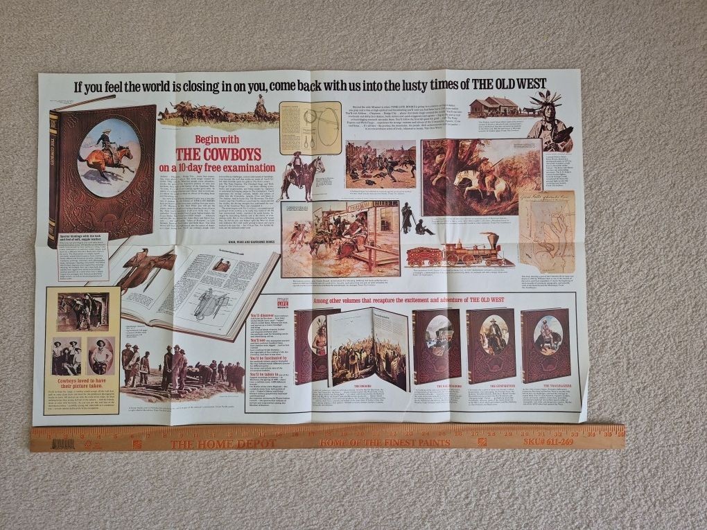 Time Life Books, The Old West Series, Promotional Poster, 22″×34″