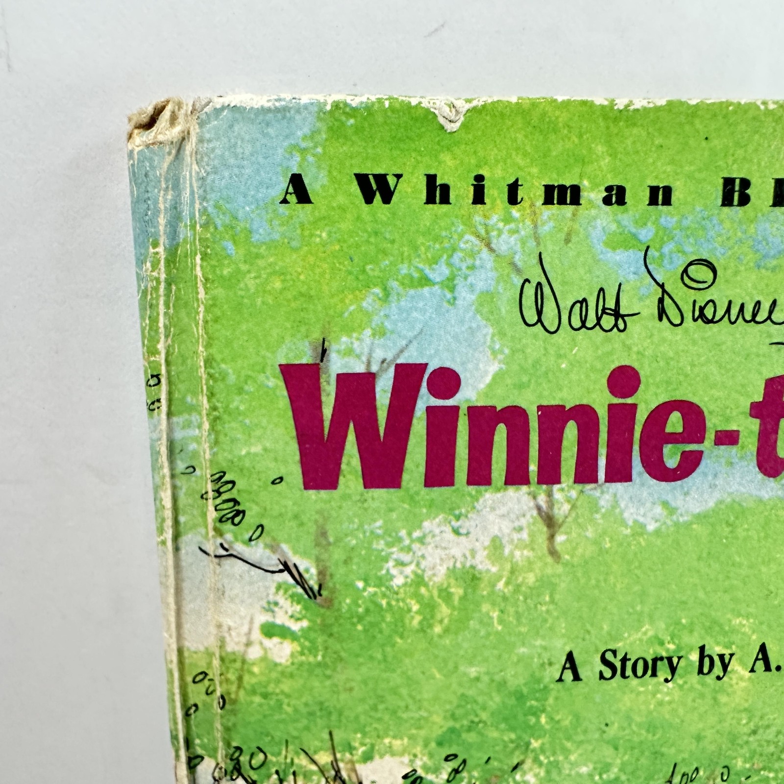 Vintage Whitman Big Tell-a-Tale Winnie-the-Pooh A A Milne 1965 HC Book Disney