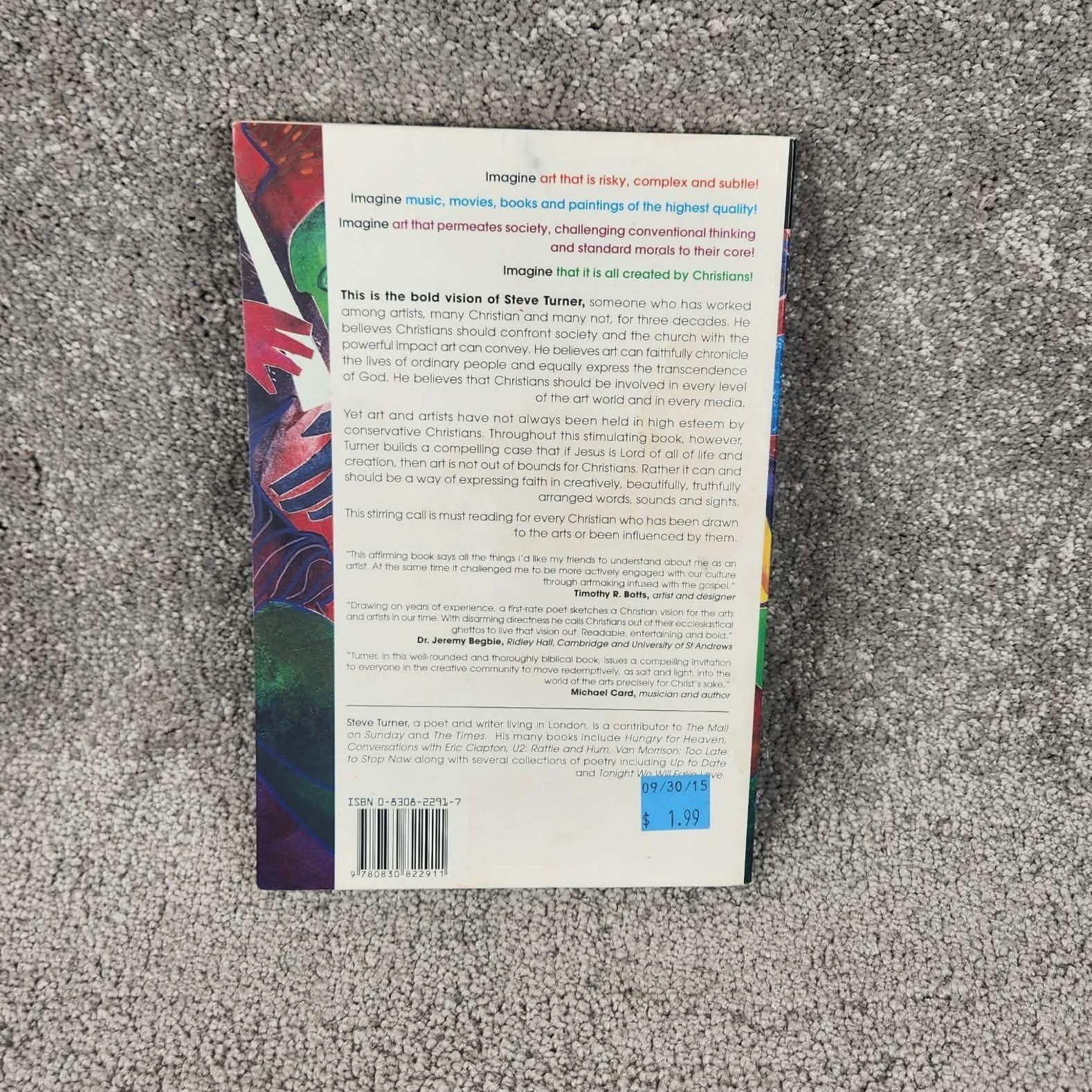 InterVarsity Press Imagine Steve Turner Christian Arts Paperback Religion 8.25″