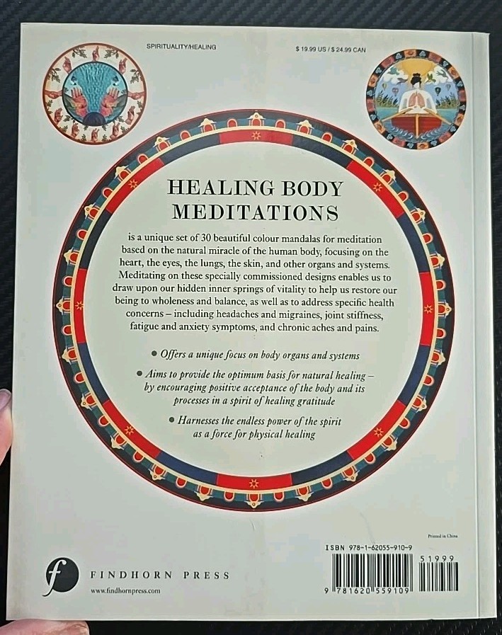 Healing Body Meditations 30 Color Mandalas Paperback 160 Pages Natural Healing