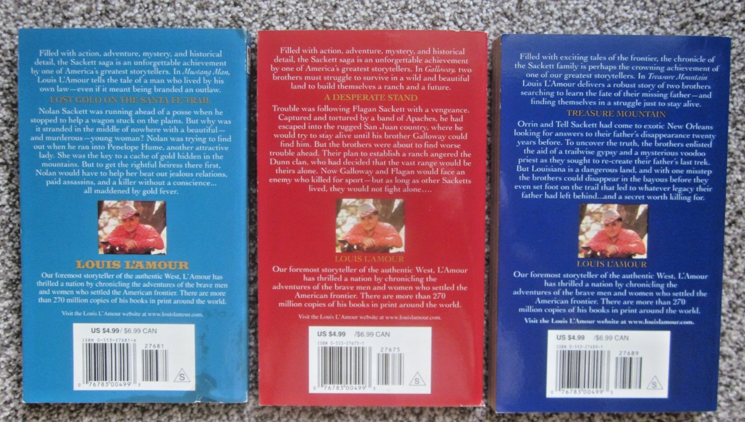 THE SACKETTS by LOUIS L’AMOUR / BKS 1-17 excl 6.5 & 8.5 / 17 PB / BANTAM