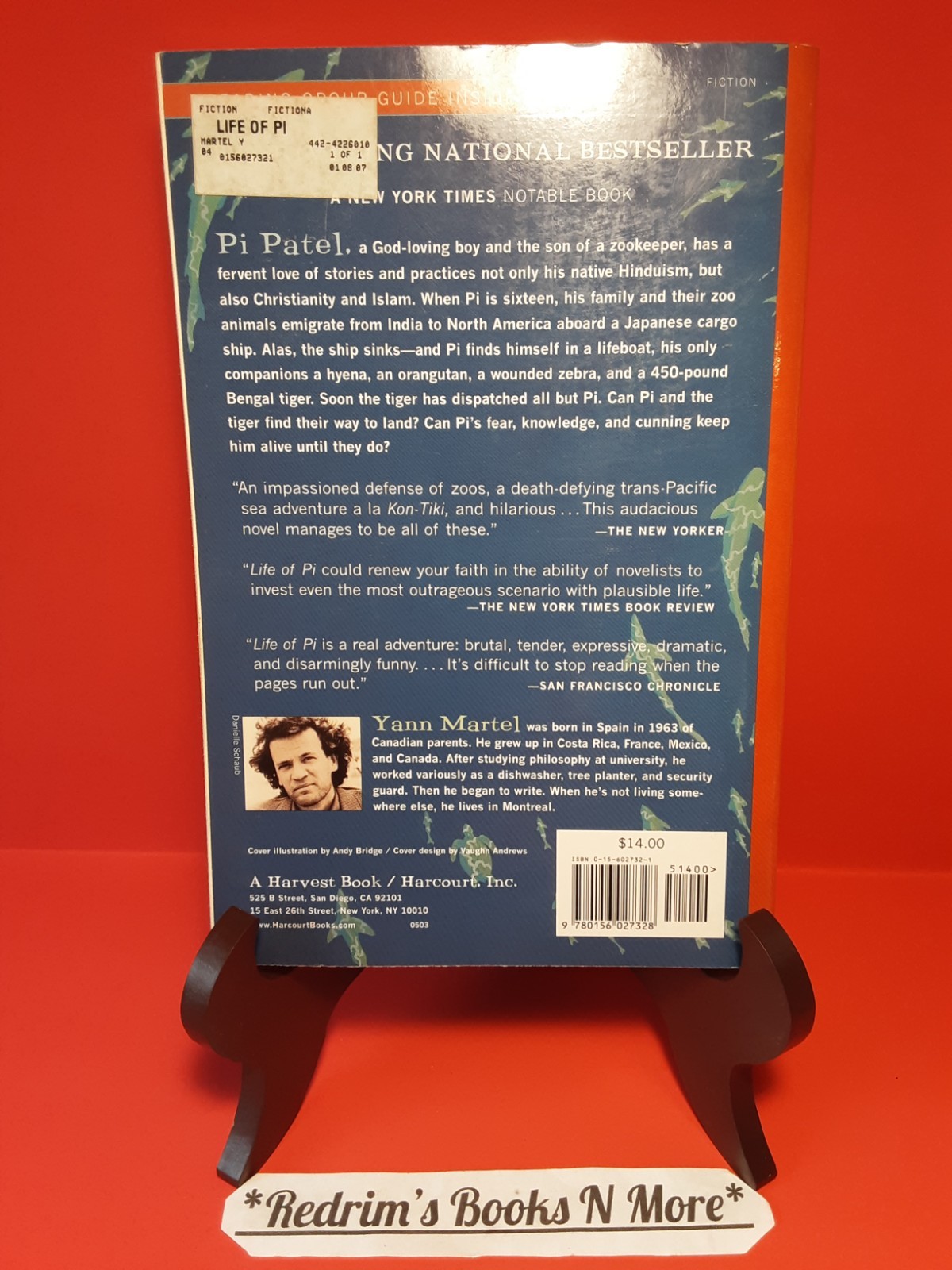 LIfe Of Pi Yann Martel Softcover Drama Fiction Man Booker Prize Winner
