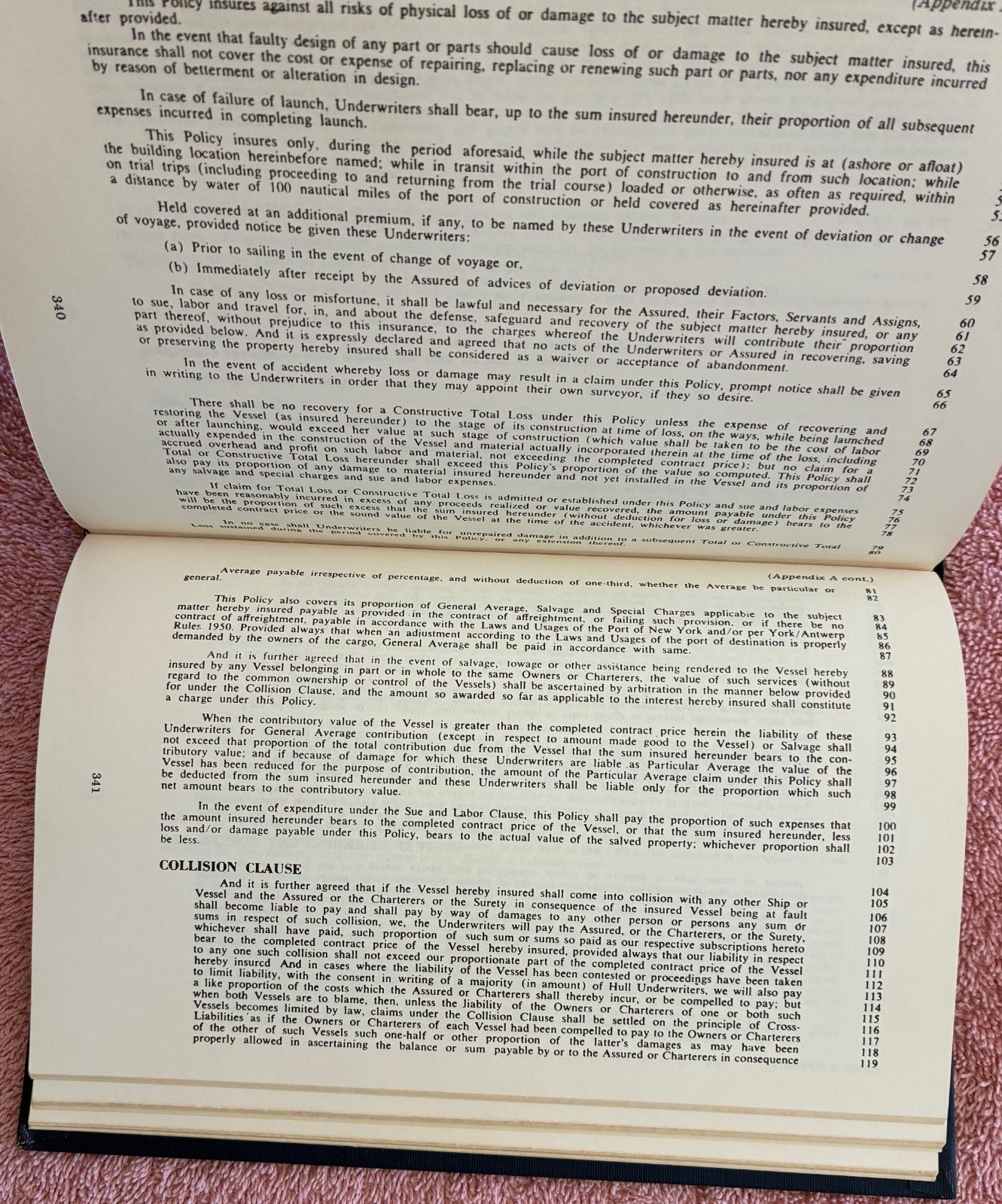 Marine Insurance and General Average in the United States- L Buglass SIGNED 1973