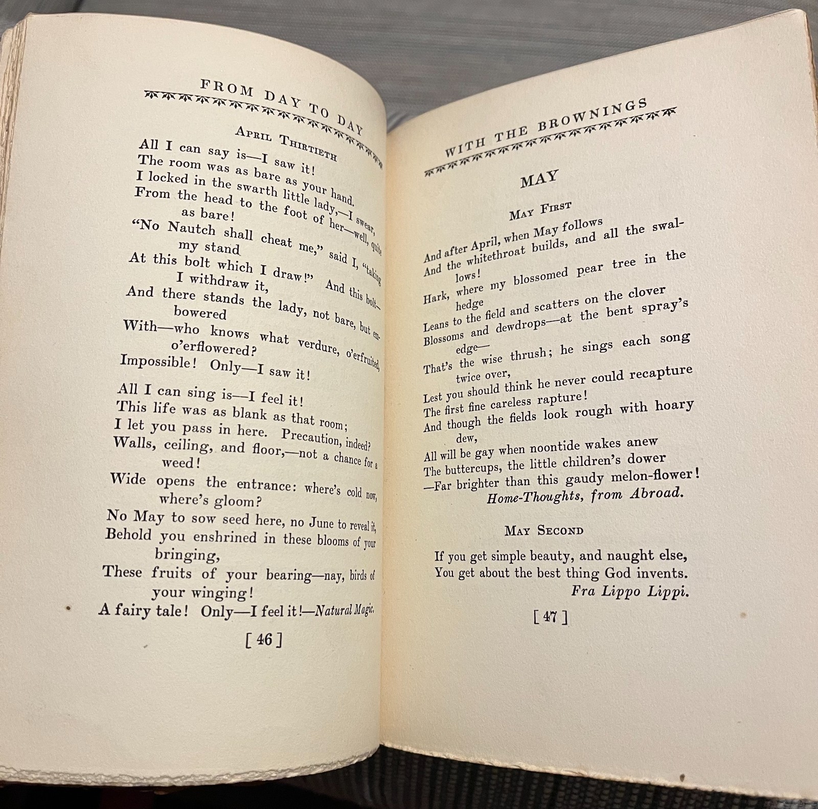 From Day to Day with the Brownings, Wallace & Frances Rice [Soft Leather Bound]